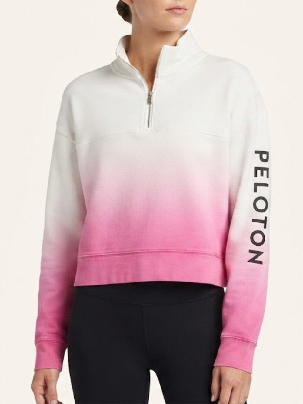 Peloton Pink Ombre Half-Zip Sweatshirt